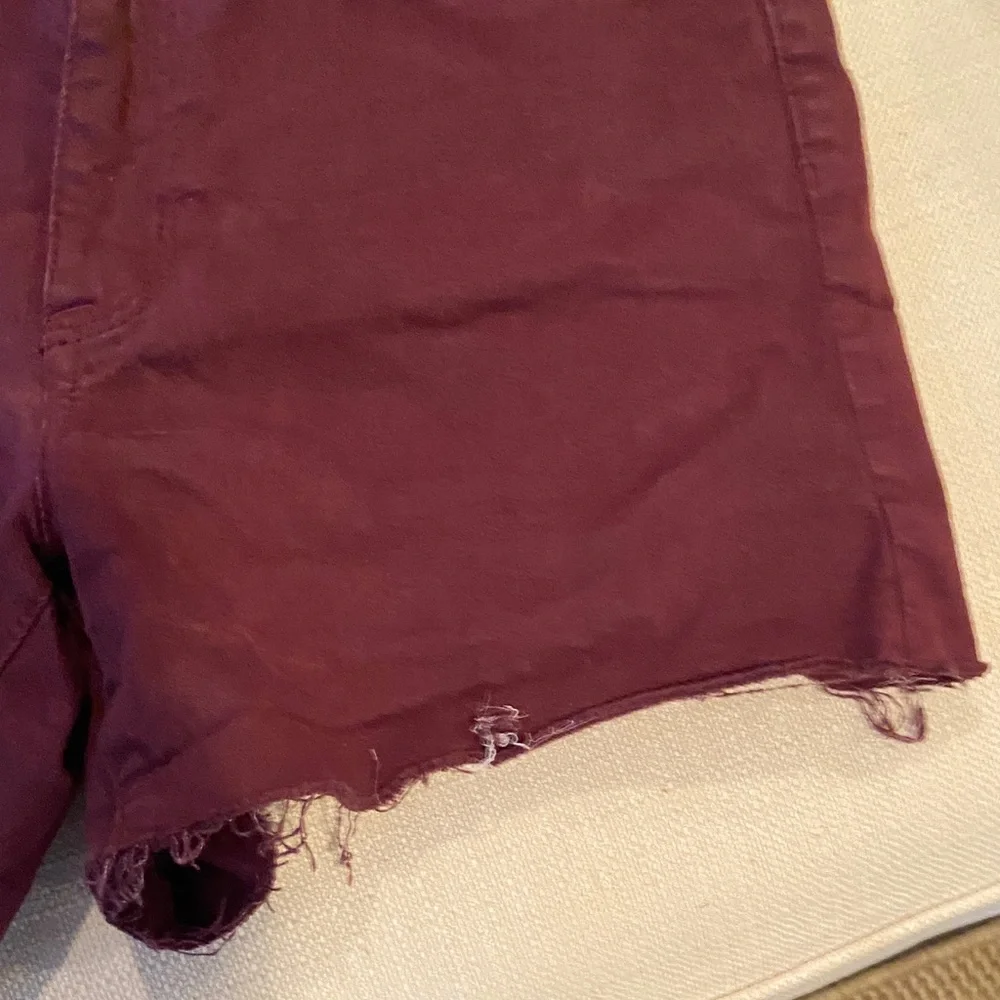American Eagle Outfitters Women's Maroon Jean Shorts - Picture 6 of 12